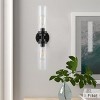 Dewdrop Industrial Mirror Light, 2-Light Matte Black Metal Frame with Clear Glass Shades, 21.06in Reversible, ETL Certified Vanity Wall Lighting - 3 of 4
