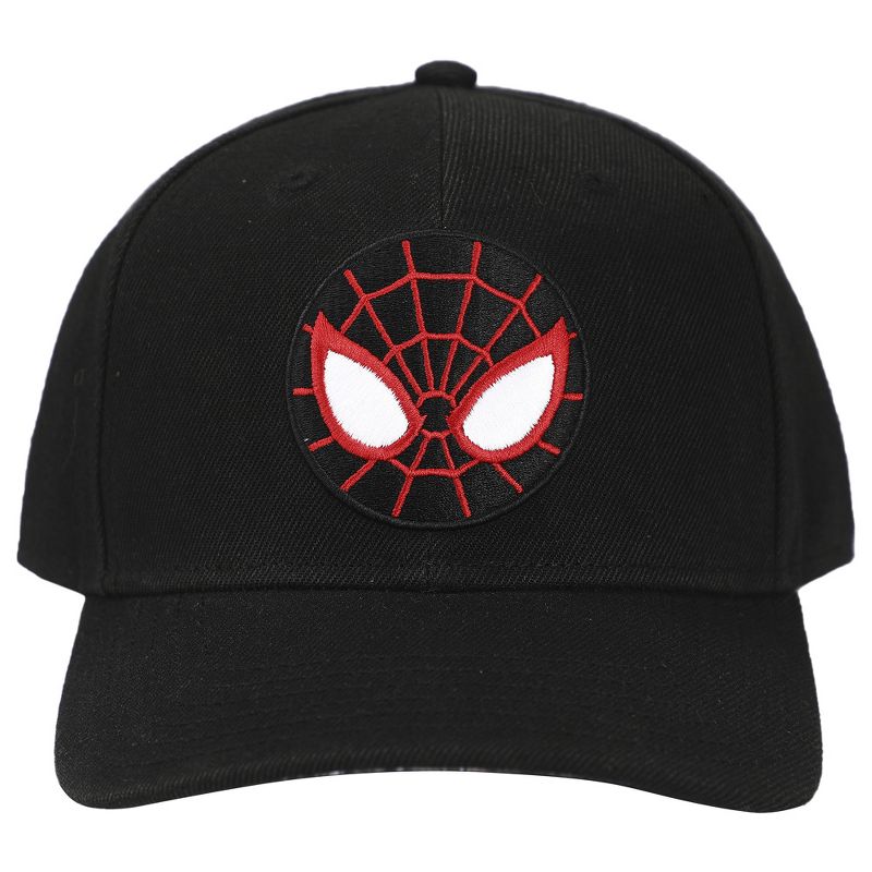 Marvel Comic Book Spiderman Miles Morales Mask Black Snapback Hat, 2 of 7