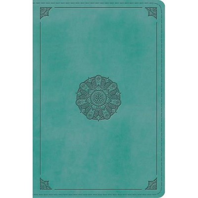 ESV Study Bible, Personal Size (Trutone, Turquoise, Emblem Design) - (Leather Bound)