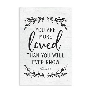 Stupell Industries You Are Loved Bible Verse Scripture Religious Quote, 13" x 19" - 1 of 4