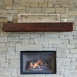 Mantels Direct Dakota Rustic Wood Fireplace Mantel Shelf - 1 of 4