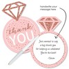 Big Dot of Happiness Bride Squad - Shaped Thank You Cards - Rose Gold Bridal Shower Bachelorette Party Thank You Note Cards with Envelopes - Set of 12 - 2 of 4