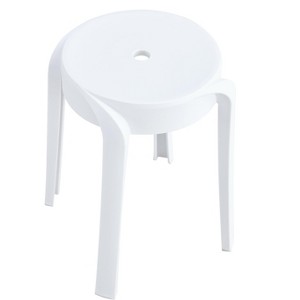 DOMETOUR 6 Pack Stackable Colorful Round Plastic Stools for Home, Office, School, Indoor/Outdoor Flexible Seating, White Decorative Chairs - 1 of 4
