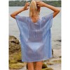 Womens Knit Swimsuit Cover Up Lace Up Beach Cover Up Dress - 2 of 3