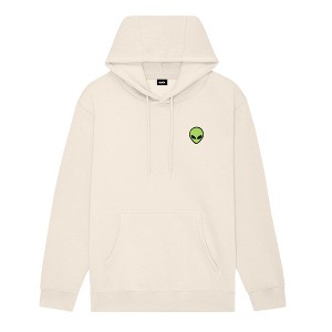 Dalix Alien Embroidery Relaxed Hoodie Soft Fleece Sweatshirt Drawcord Fit Lounge Mens - 1 of 4