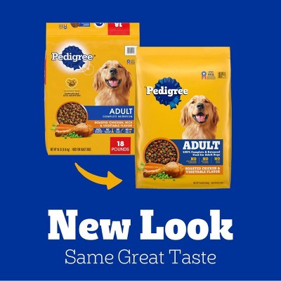 Pedigree Adult Roasted Chicken & Vegetable Flavor Dry Dog Food, 18 lbs