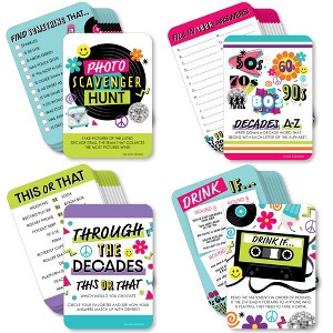 Big Dot of Happiness Through the Decades - 4 50s, 60s, 70s, 80s, and 90s Party Games - 10 Cards Each - Gamerific Bundle - 1 of 4