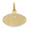 Black Bow Jewelry 14k Yellow Gold Flat Football Charm or Pendant, 16mm (5/8 inch) - 3 of 4