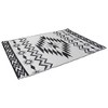 Northlight 4' x 6' Black and White Aztec Print Rectangular Outdoor Area Rug - 3 of 4