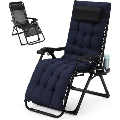 WhizMax Adjustable  Zero Gravity Chair, Padded Lounge Chaise Indoor, Outdoor Reclining Chair
