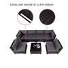 Maggift 7-Piece Patio Seating Set, All-Weather Wicker Rattan Sectional Sofa with One Side Tables for Poolside, Patio, Gray, 41.3" * 28.3" * 29.3" - 4 of 4
