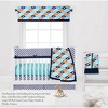 Bacati - Liam Aqua Orange Navy 6 pc Crib Bedding Set with Long Rail Guard Cover - 4 of 4
