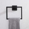 OUTSUPPLY 5-Piece Stainless Steel Bathroom Set, Modern Towel Bar + Ring + Hooks + Toilet Paper Holder - 4 of 4