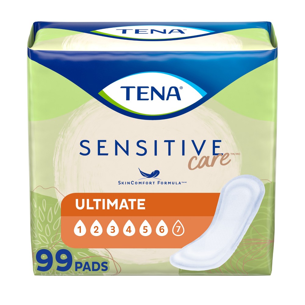 TENA Sensitive Care Extra Coverage Ultimate Long Incontinence Pads - 99ct