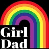 Adult Design By Humans Father's Day Girl Dad Pride Rainbow By KangThien T-Shirt - 2 of 2