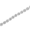 Haus of Brilliance Silver 1/10 cttw Miracle-Set Round-Cut Diamond "X" Link Tennis Bracelet - 4 of 4