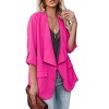 Clearlove Womens Blazer Jackets Roll Up Long Sleeve Open Front Loose Business Casual Coats with Pockets - 4 of 4