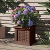 Rattan Style Outdoor Planter Box 14.65in Decorative Flower Pot - 2 of 4