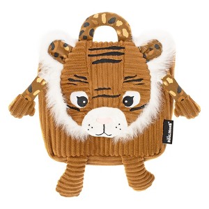 TriAction Toys Les Deglingos Corduroy Backpack Plush | Speculos the Tiger - 1 of 2