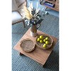 Dexmalle Set of 3 Round Decorative Brown Bamboo Woven Trays with Handles - 3 of 4
