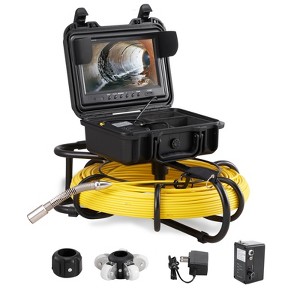 VEVOR Sewer Camera, 300 ft/91.5 m, 9" Screen Pipeline Inspection Camera with DVR Function, Waterproof IP68 Camera, with a 16 GB SD Card - 1 of 4