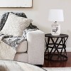 Rustic Deer Buck Nature Printed Ceramic Accent Table Lamp with Fabric Shade White - Simple Designs - image 4 of 4