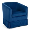 27.36" Wide Modern Swivel Chairs Upholstery Accent Barrel Sofa Chairs For Bedroom Living Room - 4 of 4