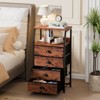 Nightstands with 3, 4, 5 Drawers, Fabric Small Dresser Organizer Vertical Storage Tower for Bedroom, Closet, Hallway - 3 of 4