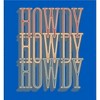 Western Howdy Repeat Text Long Sleeve Adult Hooded Sweatshirt - 2 of 2