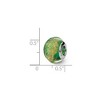 Black Bow Jewelry Green/Golden Italian Murano Glass & Sterling Silver Bead Charm, 14mm - 3 of 4