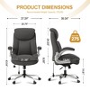 Ora Maison Big and Tall Executive Office Chair, BIFMA-Certified Heavy Duty Desk Chair with Adjustable Lumbar Support, Wide Seat & Padded Armrests - 4 of 4