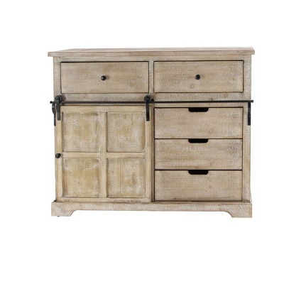 Farmhouse 5 Drawer Cabinet Brown - Olivia & May