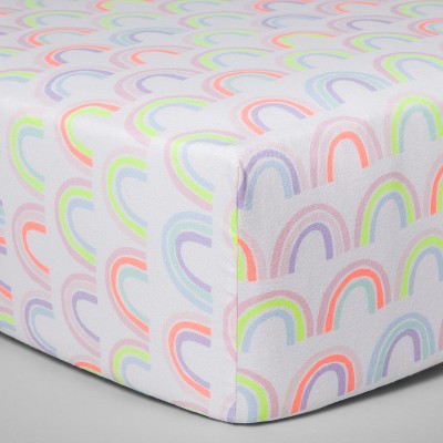 rainbow crib sheet