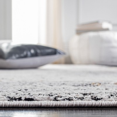 Amelia Grey and Gold Abstract Hand-knotted Rug