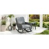 VYNXARIA Contemporary Gray Wicker Rocking Chair - Stylish Comfort for Any Space - 2 of 4