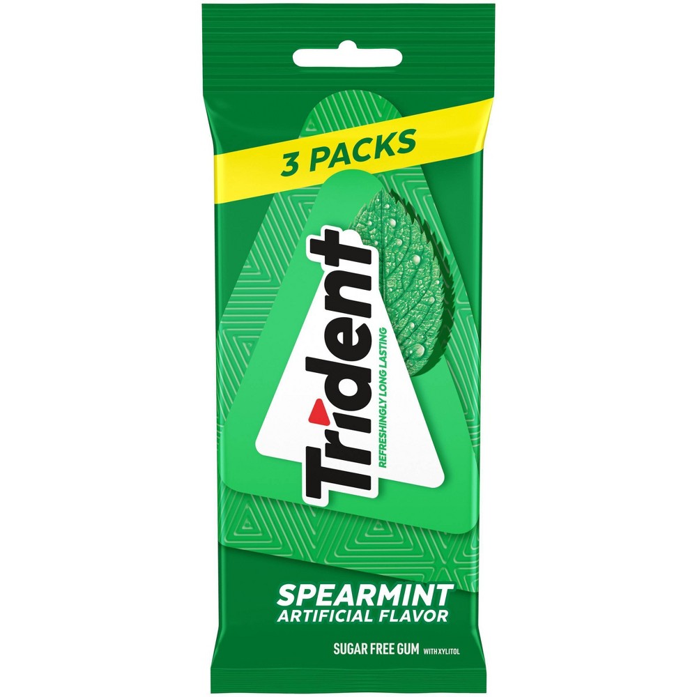 UPC 012546011365 product image for Trident Spearmint Sugar Free Gum - 3ct/2.8oz | upcitemdb.com
