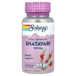 Solaray Vital Extracts, Shatavari, 500 mg, 60 VegCaps - 1 of 4