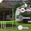 GDFStudio David Outdoor/Indoor Galvanized Steel Ladder Round Trampoline with Enclosure and Basketball Hoop - 4 of 4