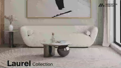 Modern Black and White Sintered Stone Round Accent Table