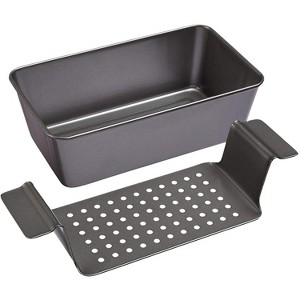 Chicago Metallic Professional Healthy 2 Piece Meatloaf Pan, Gray - 1 of 4