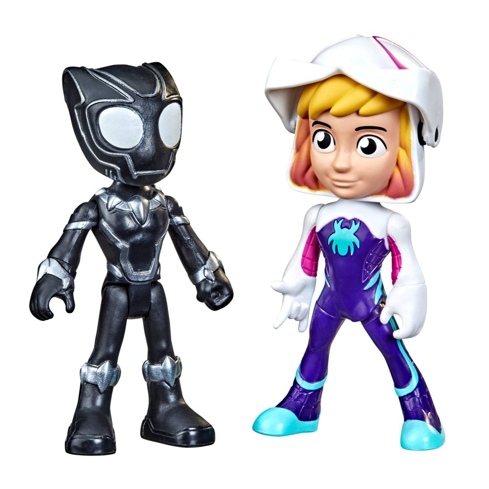 Marvel Spidey and His Amazing Friends Black Panther and Ghost Spider Hero Reveal 2pk