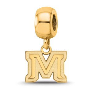 Black Bow Jewelry 14k Yellow Gold Plated Sterling Silver Montana State Bobcats NCAA Bead Charm - 1 of 4