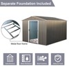 Outdoor Storage Shed UV Resistant Waterproof Garden Metal Shed with Floor Frame Lockable Door for Backyard Garden Patio Lawn - 4 of 4