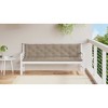 vidaXL Garden Bench Cushion Taupe 78.7"x(19.7"+19.7")x2.8" Oxford Fabric - 3 of 4