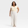 Women's Modern Gauze V-Neck Blouse - A New Day™ - 3 of 3