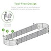 Best Choice Products 8x2x1ft Outdoor Metal Raised Oval Garden Bed, Planter Box for Vegetables, Flowers - 4 of 4