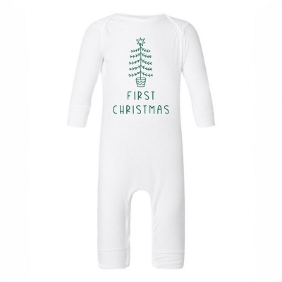 The Juniper Shop First Christmas Tree Baby Romper