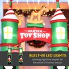 Whisen 11.5FT Christmas Inflatables Outdoor Decorations Archway with 2 Nutcracker Soldiers Rocking Horse - Green - 3 of 4