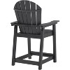 Tree City Tall Adirondack Bar Chair, Outdoor Counter-Height Chair for Patio & Deck, Heavy-Duty HDPE All-Weather Chair - 4 of 4