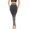 DOMETOUR 4 inches Contrast High Rise Shaping Waistband Yoga Pant With Tummy Control - 4 of 4